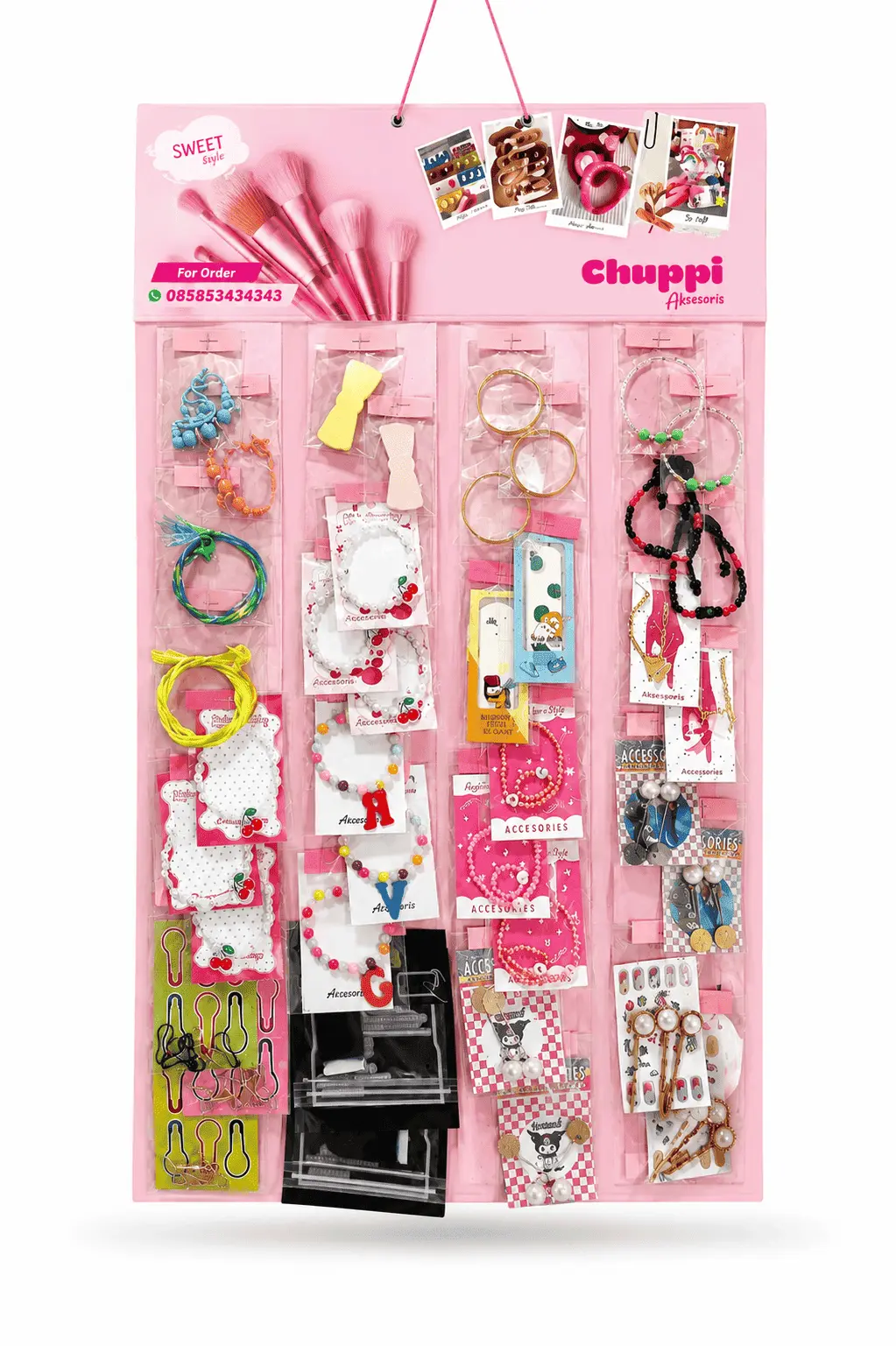 Display renteng produk Aksesoris Chuppi