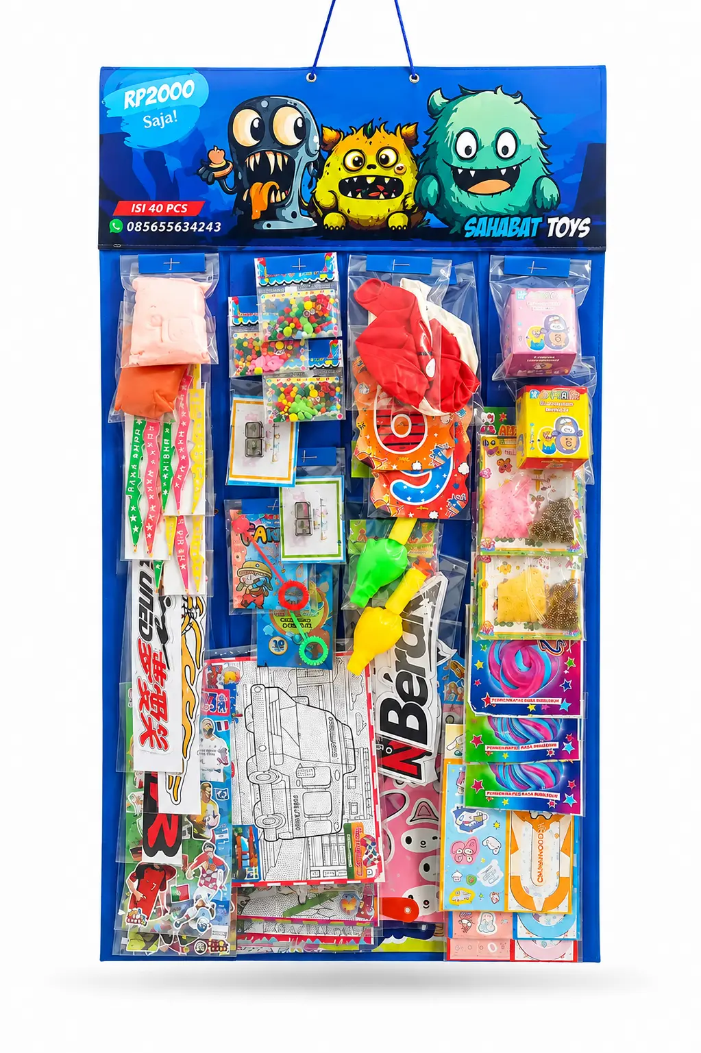 Display renteng produk Mainan Sahabat Toys